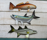 Redfish, Snook, Tarpon, Fish Magnet - 6" x 2.5" Nautical decor