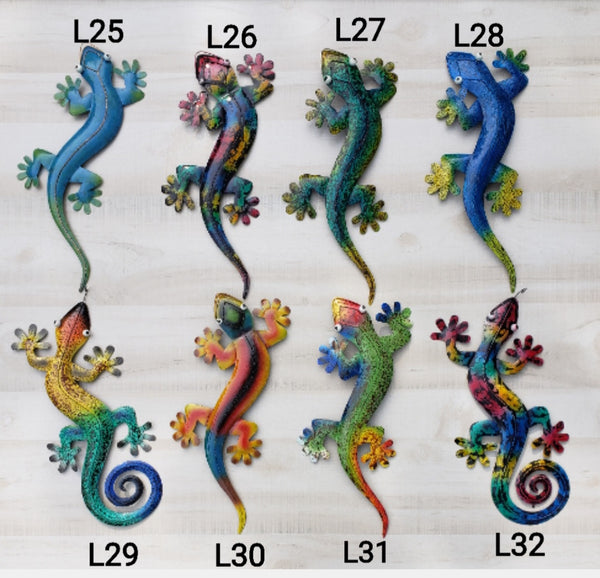 Gecko Metal Wall Art 19.5"