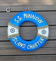 S.S. Minnow Island Charter life preserver ring decor