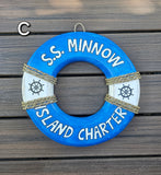 S.S. Minnow Island Charter life preserver ring decor
