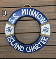 S.S. Minnow Island Charter life preserver ring decor
