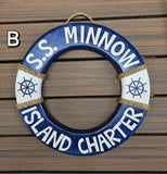 S.S. Minnow Island Charter life preserver ring decor