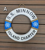 S.S. Minnow Island Charter life preserver ring decor