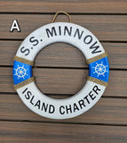 S.S. Minnow Island Charter life preserver ring decor