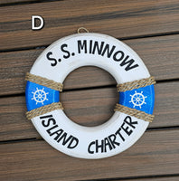 S.S. Minnow Island Charter life preserver ring decor