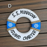S.S. Minnow Island Charter life preserver ring decor