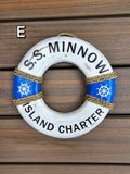 S.S. Minnow Island Charter life preserver ring decor