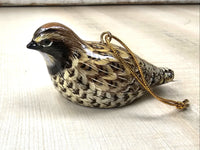Quail Holiday Ornament bird Hunting decor