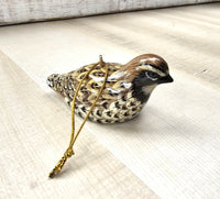 Quail Holiday Ornament bird Hunting decor