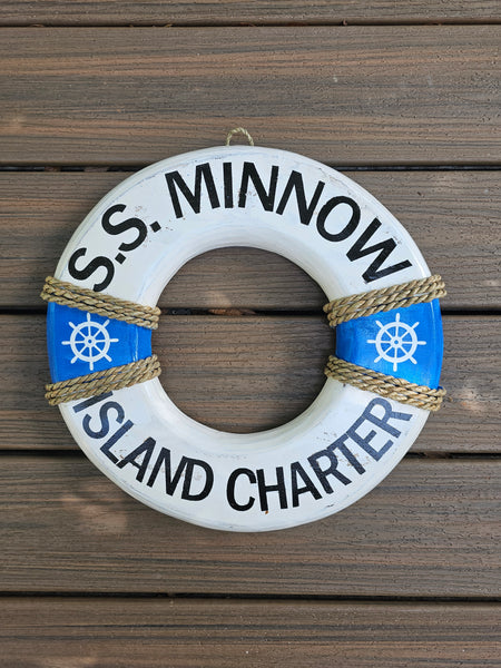 S.S. Minnow Island Charter life preserver ring decor