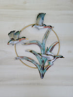 Duck scene metal wall decor