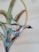 Duck scene metal wall decor