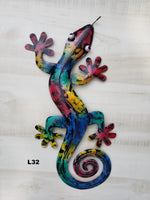 Gecko Metal Wall Art 19.5"