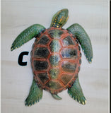 Sea Turtle 15"x 12.5 Replica wall decor