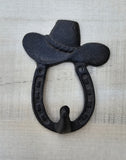 Cowboy hat horseshoe hook