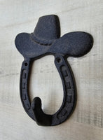 Cowboy hat horseshoe hook