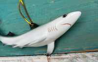 Shark Holiday Ornament 5" x 2" Nautical decor