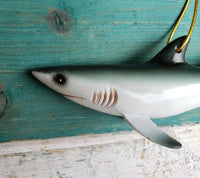 Shark Holiday Ornament 5" x 2" Nautical decor