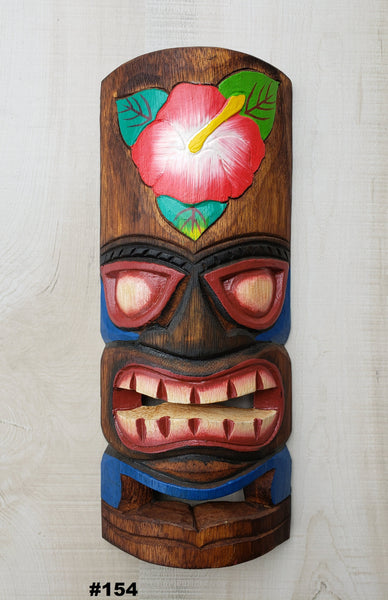 Tiki Mask 12" Hibiscus Flower
