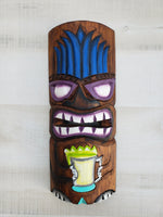 Tiki Mask 12"  Holding a Beer