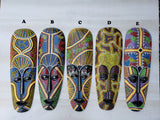 Tiki Mask Aboriginal Dot Art Mask  20"
