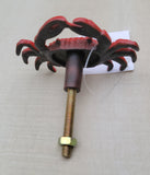 Red Crab Metal Knob - Drawer Pull (set of 4)