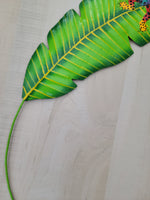 Frog on a Bird of Paradise Leaf - Haitian Metal Wall Art
