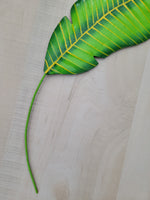 Frog on a Bird of Paradise Leaf - Haitian Metal Wall Art