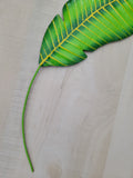 Frog on a Bird of Paradise Leaf - Haitian Metal Wall Art