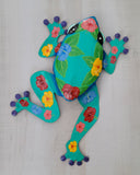 Frog Hibiscus Haitian Metal Art Wall Decor