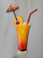 Tequila Sunrise Tropical drink Haitian Metal Wall Art