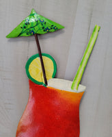 Tropical Drink Haitian Metal Wall Art