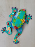 Frog Hibiscus Haitian Metal Art Wall Decor