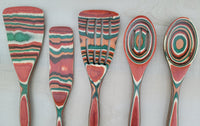 Pakkawood Turner, Spurtle, Slotted Turner, Slotted Spoon, and Spoon (Set of 5)