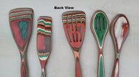 Pakkawood Turner, Spurtle, Slotted Turner, Slotted Spoon, and Spoon (Set of 5)