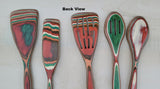 Pakkawood Turner, Spurtle, Slotted Turner, Slotted Spoon, and Spoon (Set of 5)