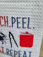 Blue Crab  "Pinch Peel Eat Repeat" Towel