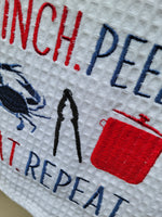 Blue Crab  "Pinch Peel Eat Repeat" Towel