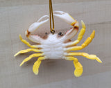 Red Crab  Holiday Ornament 3.75" x 3" Nautical decor