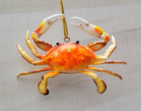 Red Crab  Holiday Ornament 3.75" x 3" Nautical decor
