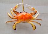 Red Crab  Holiday Ornament 3.75" x 3" Nautical decor