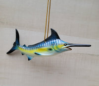 Marlin Holiday Ornament 5.75" x 2" Nautical decor