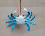 Blue Crab  Holiday Ornament 3.75" x 3" Nautical décor