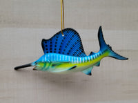 Sailfish Holiday Ornament 5.5" x 2.5" Nautical decor