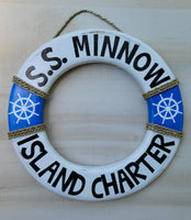 S.S. Minnow Island Charter life preserver ring decor