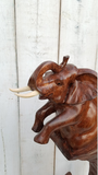 Elephant Wood Sculpture  hand carved  24.5"