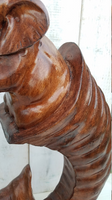 Elephant Wood Sculpture  hand carved  24.5"