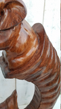 Elephant Wood Sculpture  hand carved  24.5"