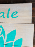 inhale / exhale  - Handmade sign Yoga decor
