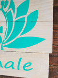 inhale / exhale  - Handmade sign Yoga decor